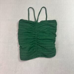 PILCRO Urban Outfitters Top Women XXS Stretch Holly Ruched Ribbed Halter Neck